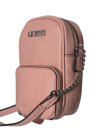 Crossbody Guess Rosa Compacto con Detalles de Cadena