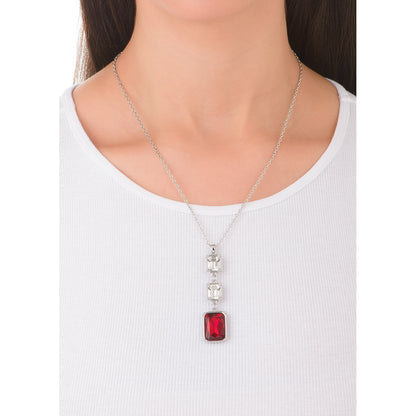 Collar platino rojo